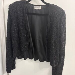 Brillante Black Beaded Women's Jacket